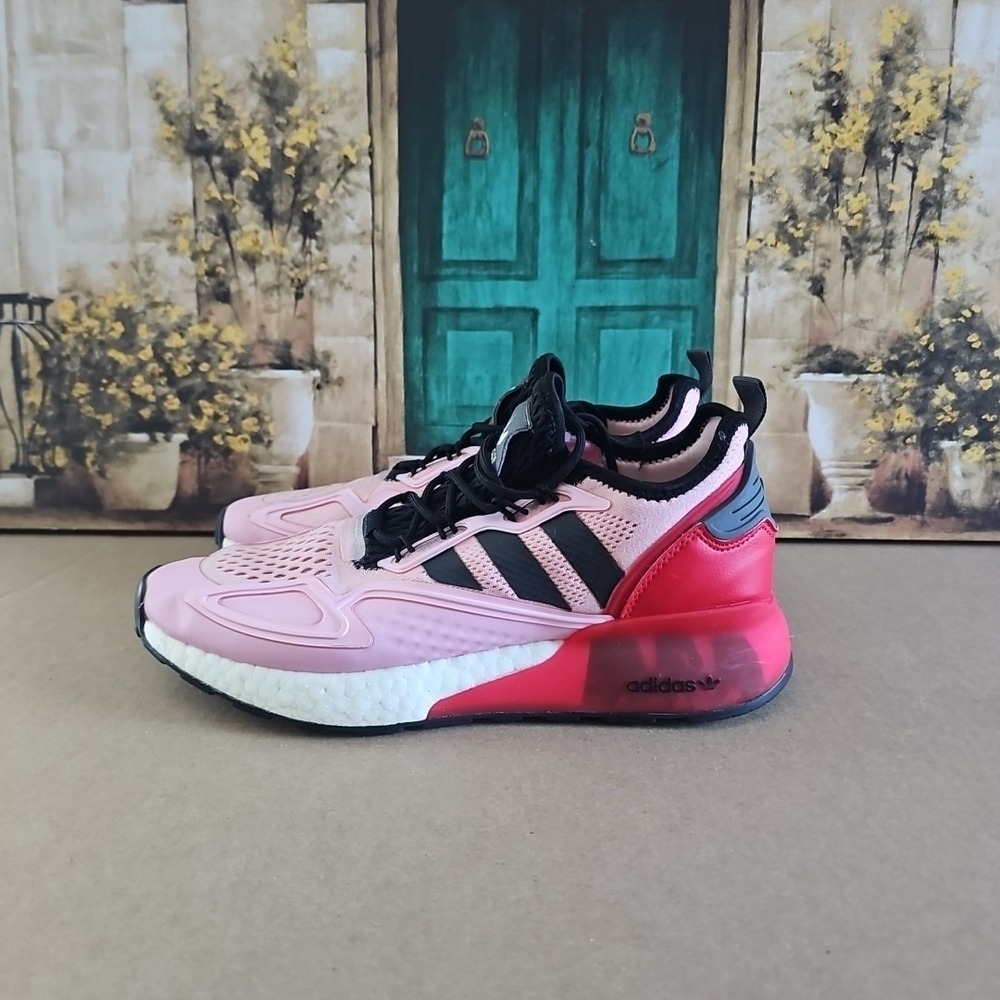Adidas Men's Ninja ZX 2K Boost Pink Running Shoes FZ0454 Size 8